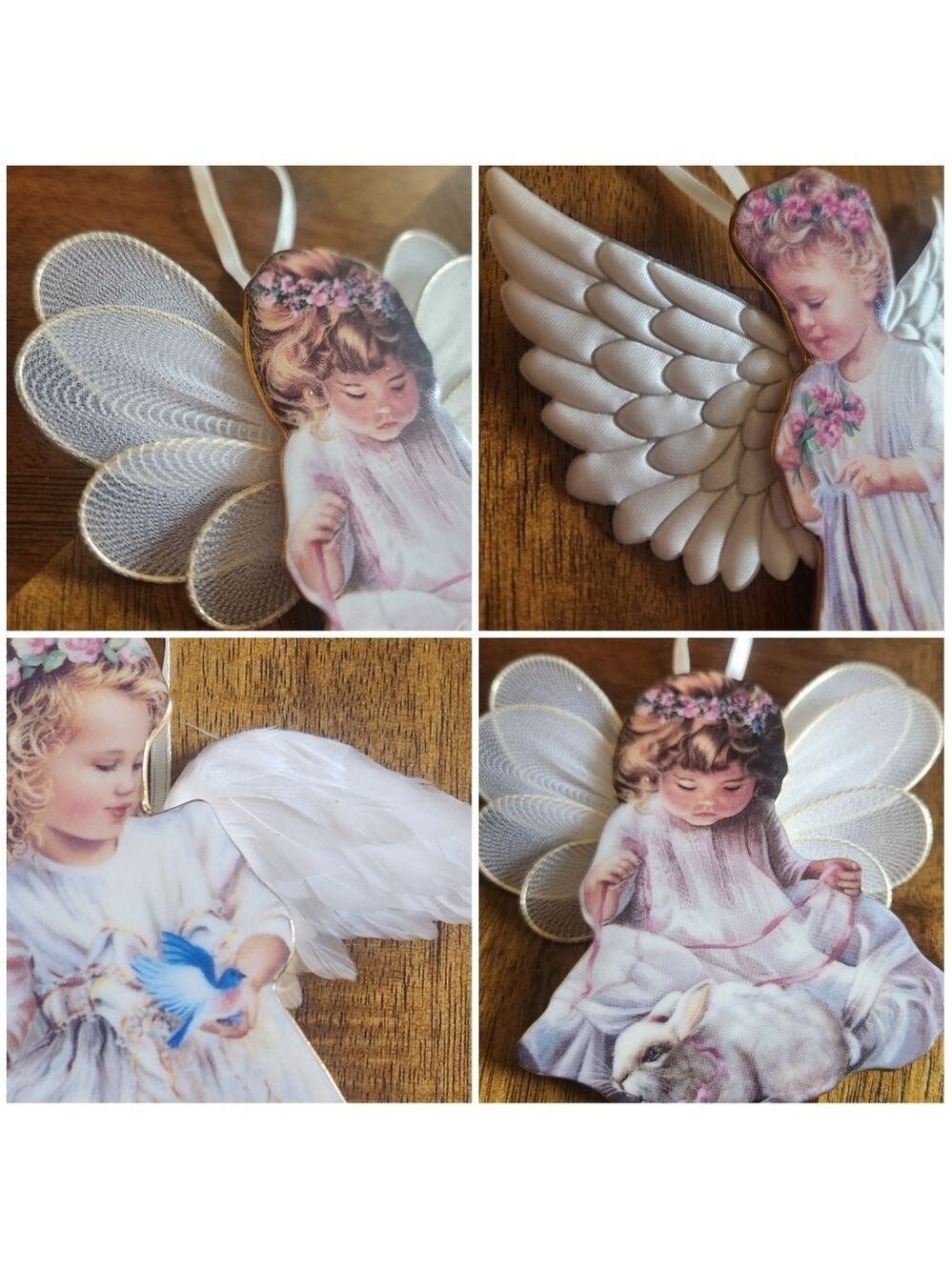 BRADFORD EDITIONS COLLECTOR HEAVENS LITTLE ANGELS ORNAMENT 3 PIECE SET 1